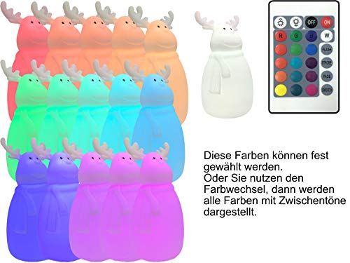 Bonetti LED Lichterketten Elch Deko-Figur RGBW mit Fernbedienung