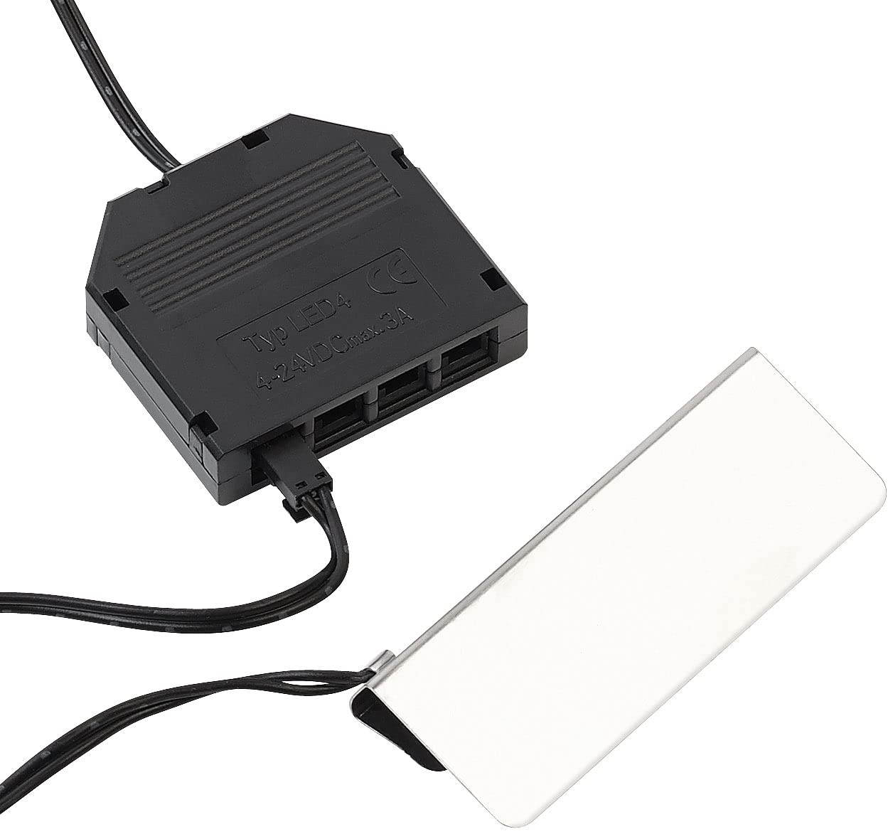 Lunartec Glasbodenbeleuchtung 4 Clips 12 LEDs warmweiß