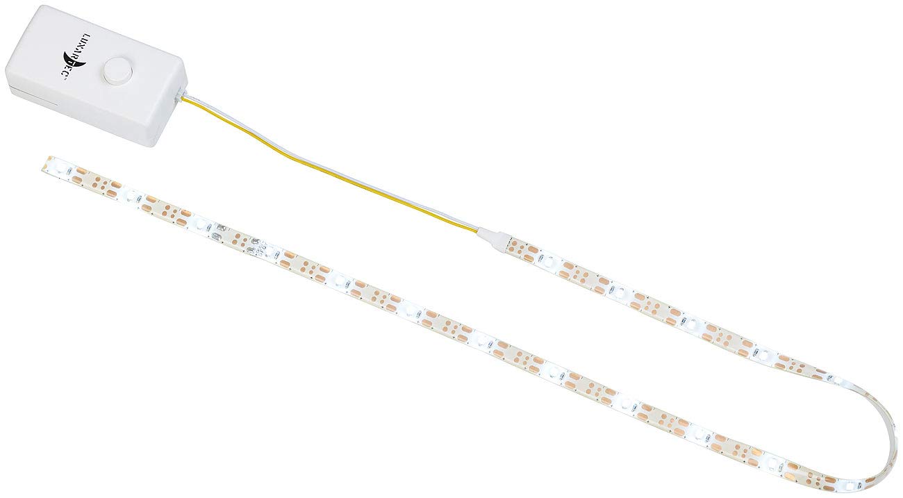 Lunartec LED-Streifen Batterie 60cm 2er-Set Tageslichtweiß