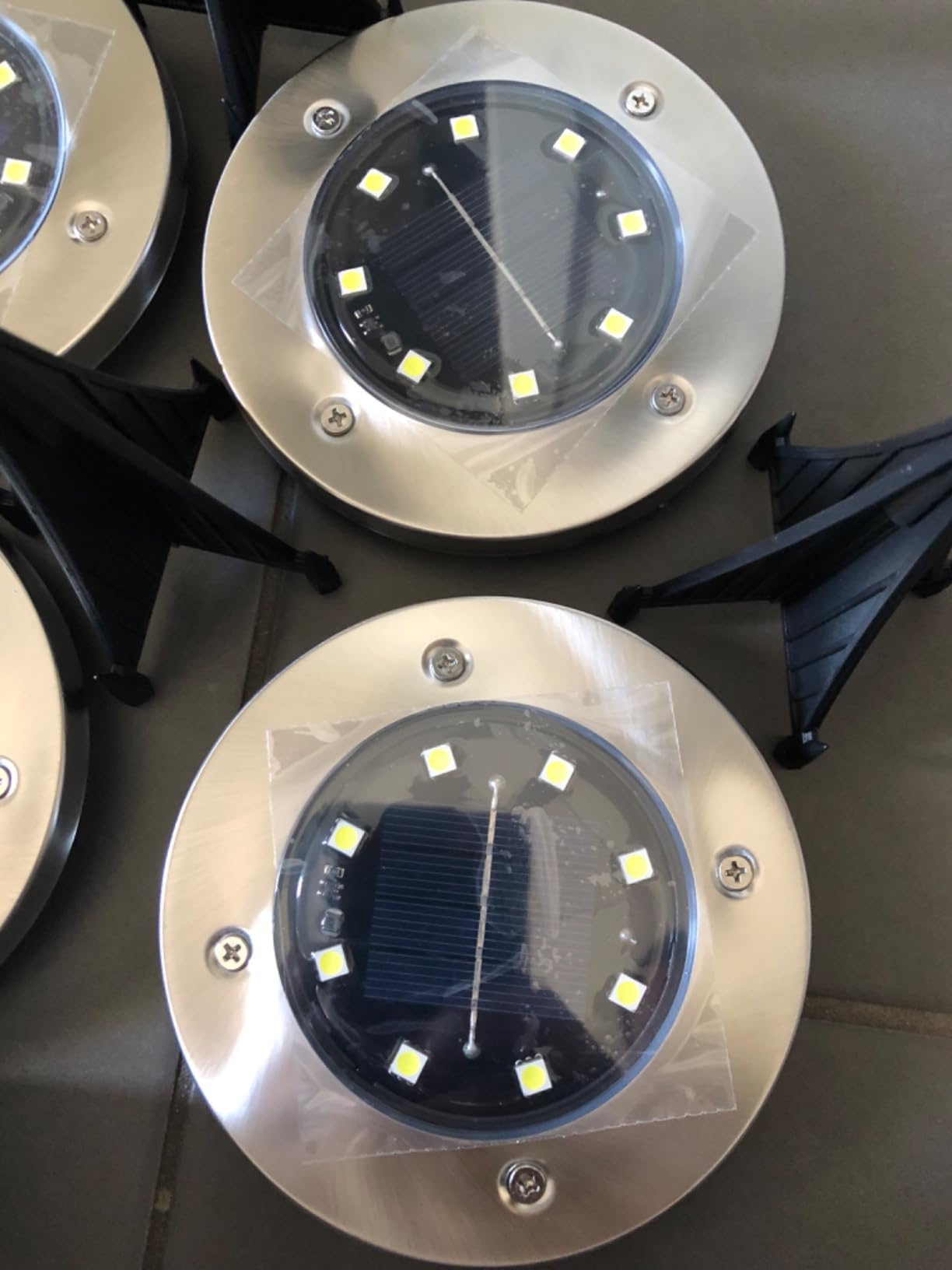 Qedertek Lighting Solar Bodenleuchten 8 Stück weiß IP65 Edelstahl