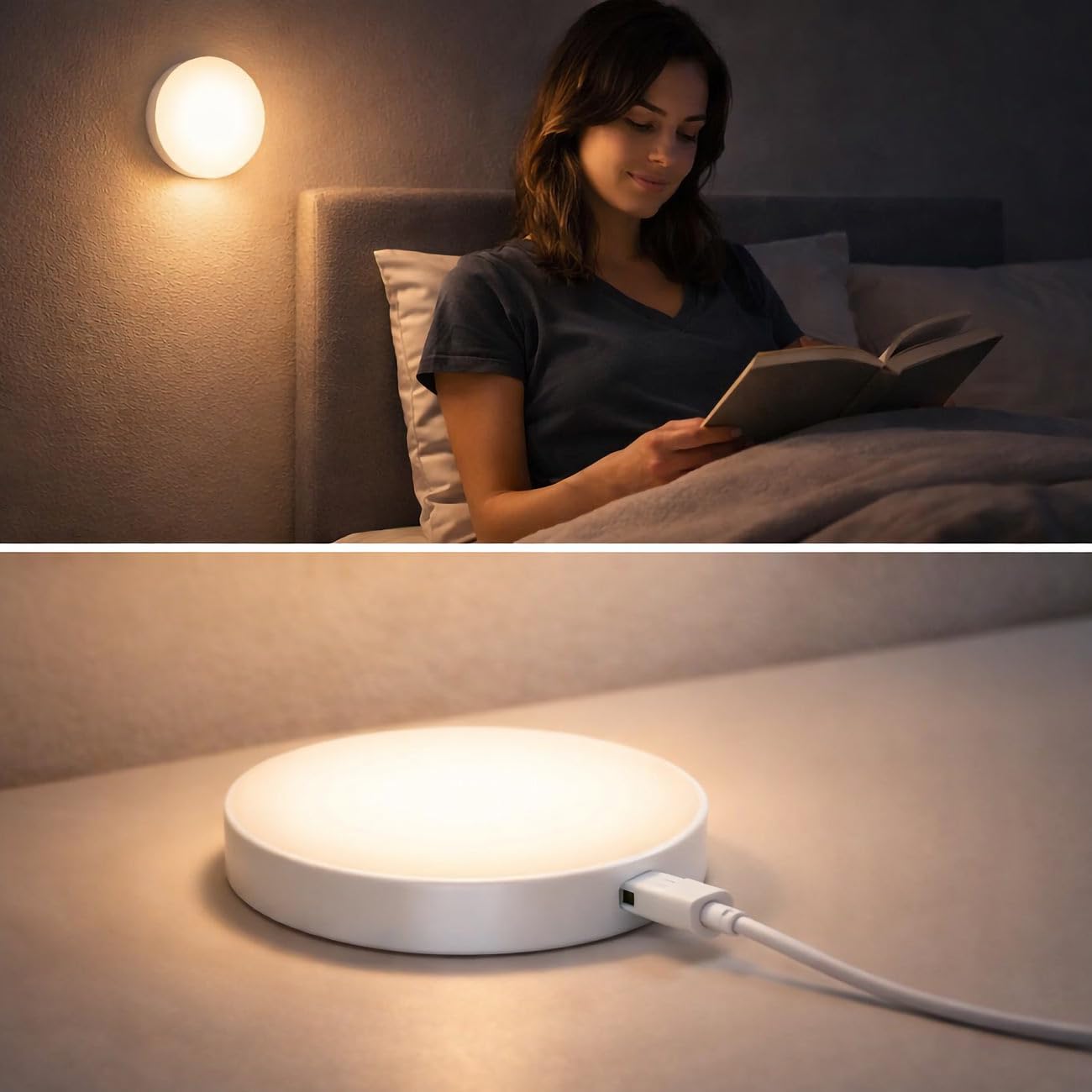 Lunartec Innenbeleuchtung Nachtlicht Akku Touch 4er-Set 85 lm