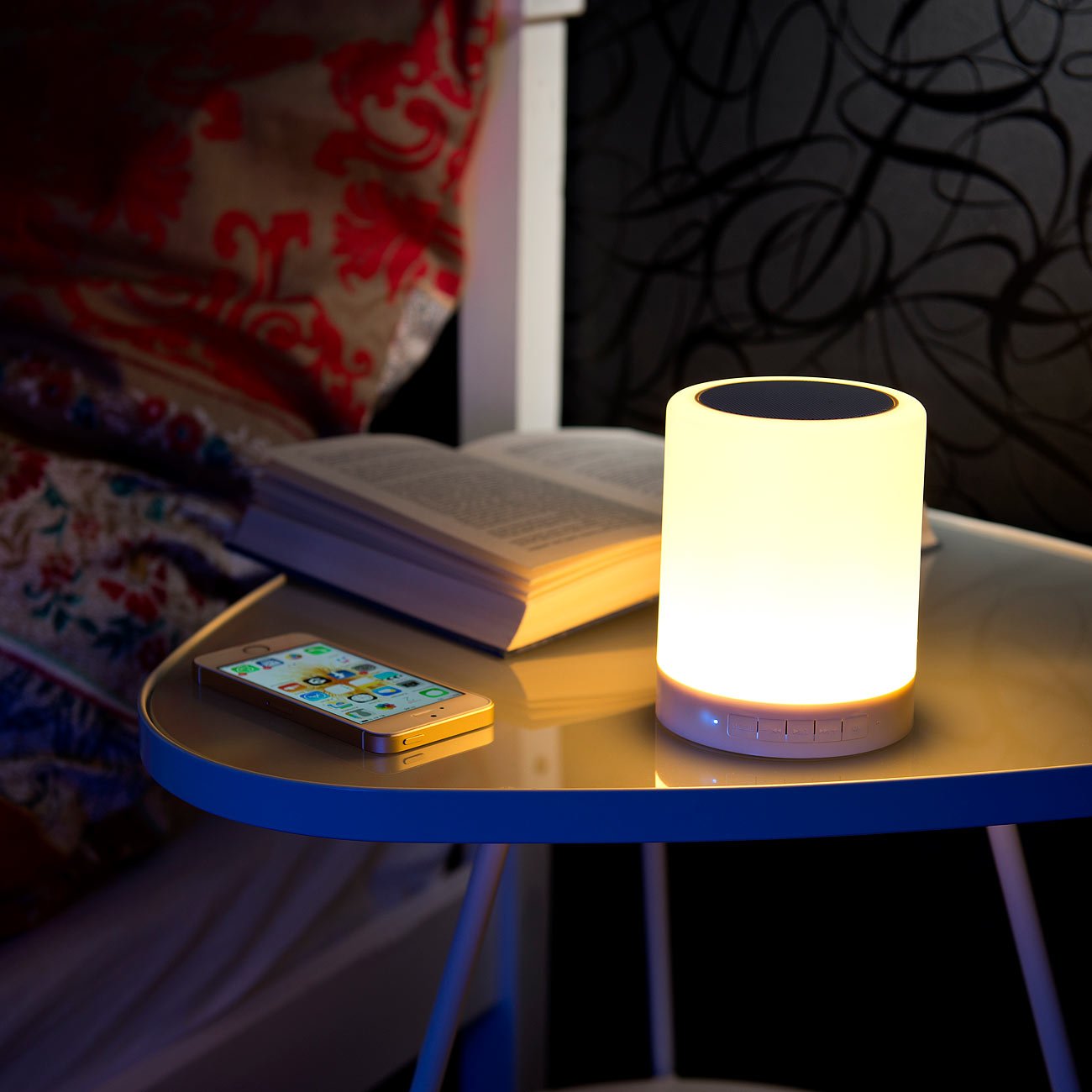 Lunartec Innenbeleuchtung Tischlampe Bluetooth LED 160 Lumen