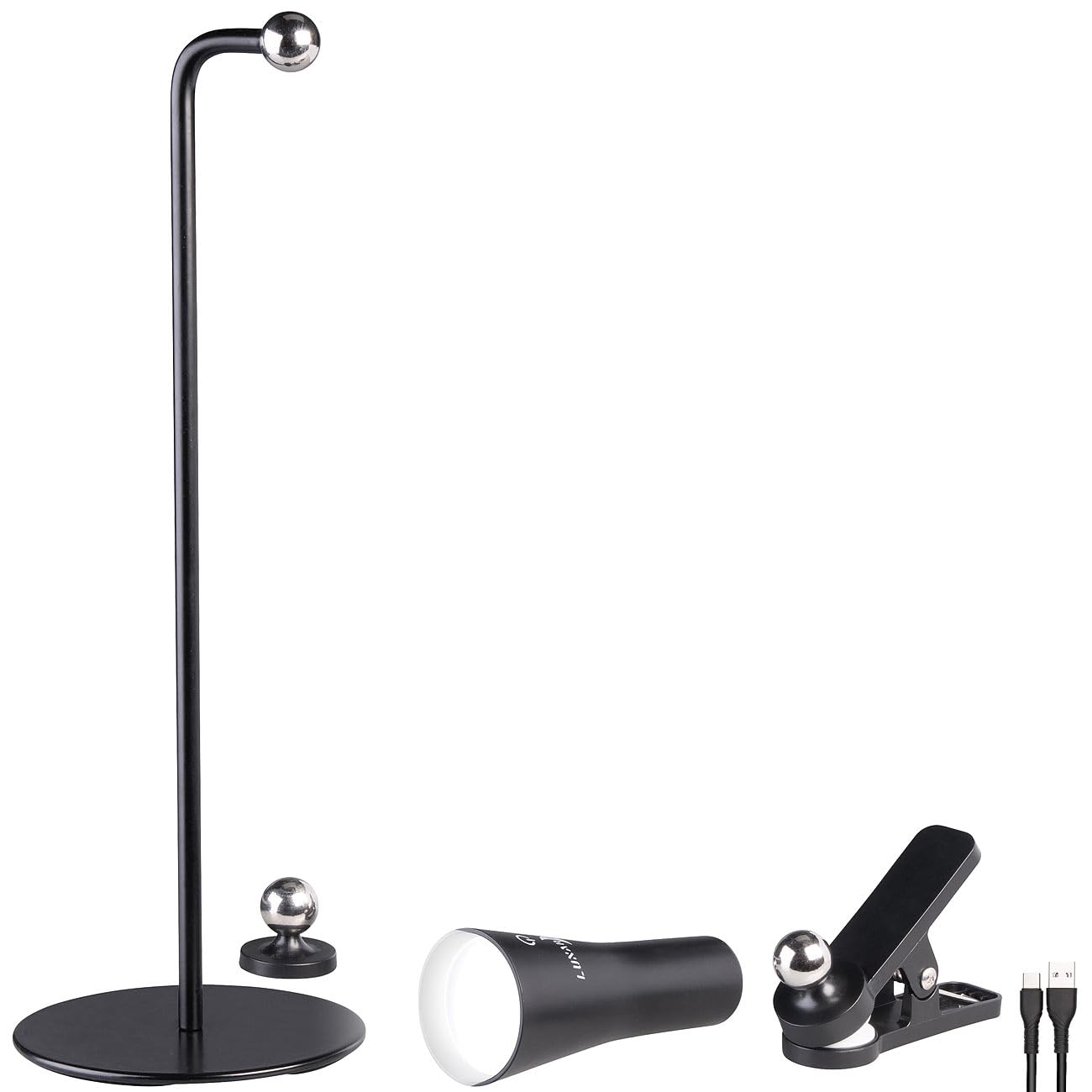 Lunartec Taschenlampen 4in1 Arbeitsleuchte schwarz 4er-Set 150lm