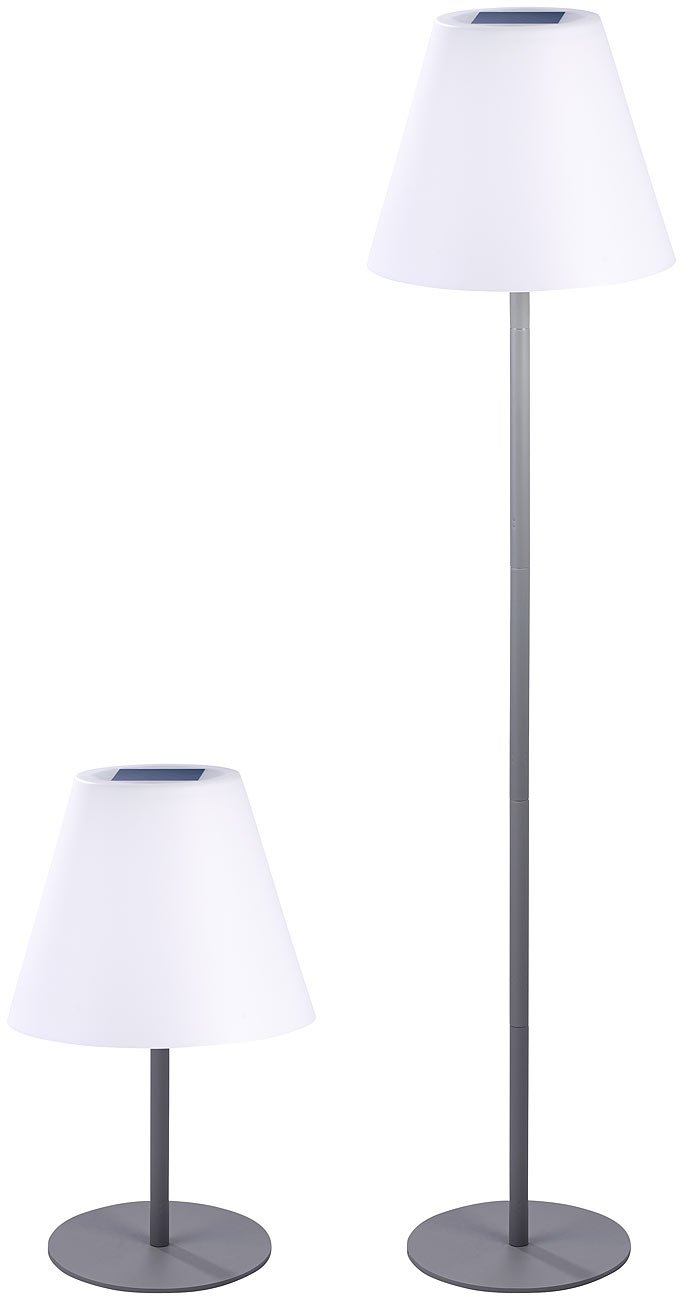Lunartec Außenbeleuchtung Solar-Stehlampe warmweiß 50 lm IP44