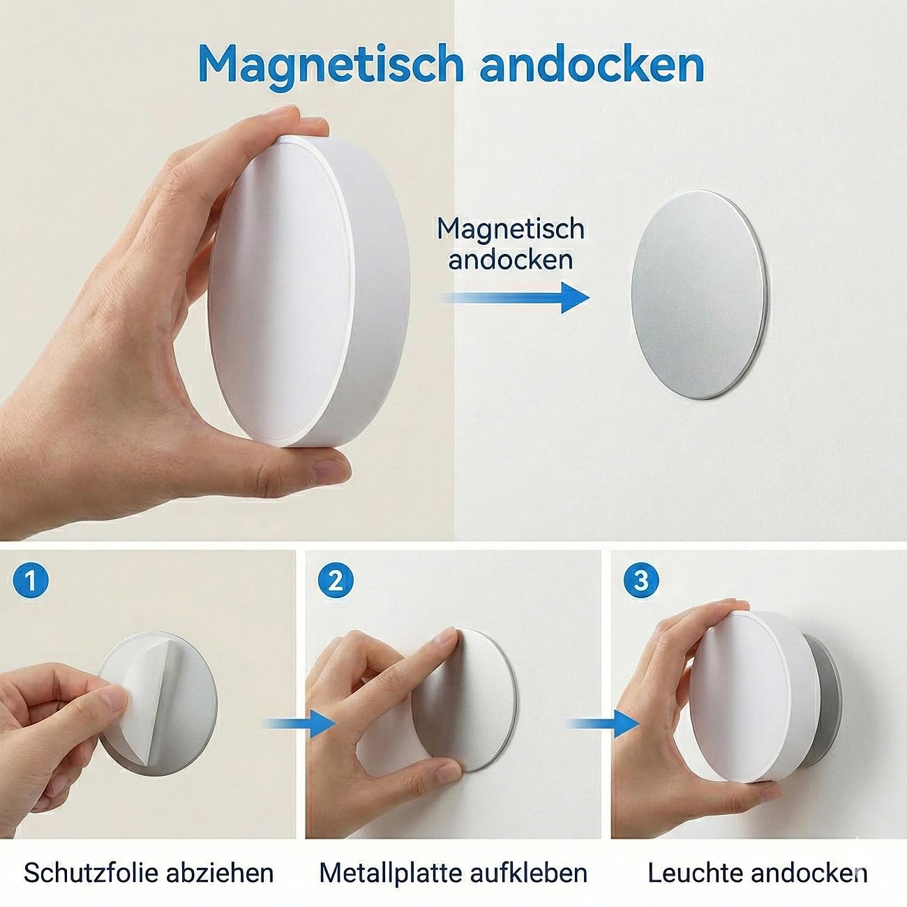 Lunartec Innenbeleuchtung Nachtlicht Akku Touch 4er-Set 85 lm