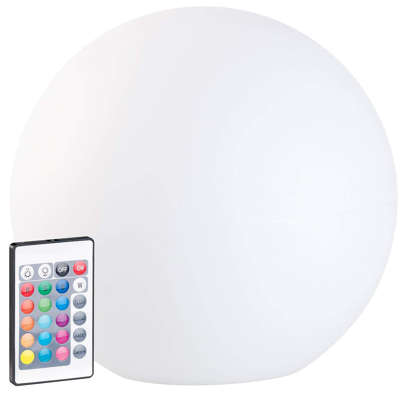 Lunartec Licht-Dekoration Solar-Leuchtkugel 30cm RGBW mit Fernbedienung