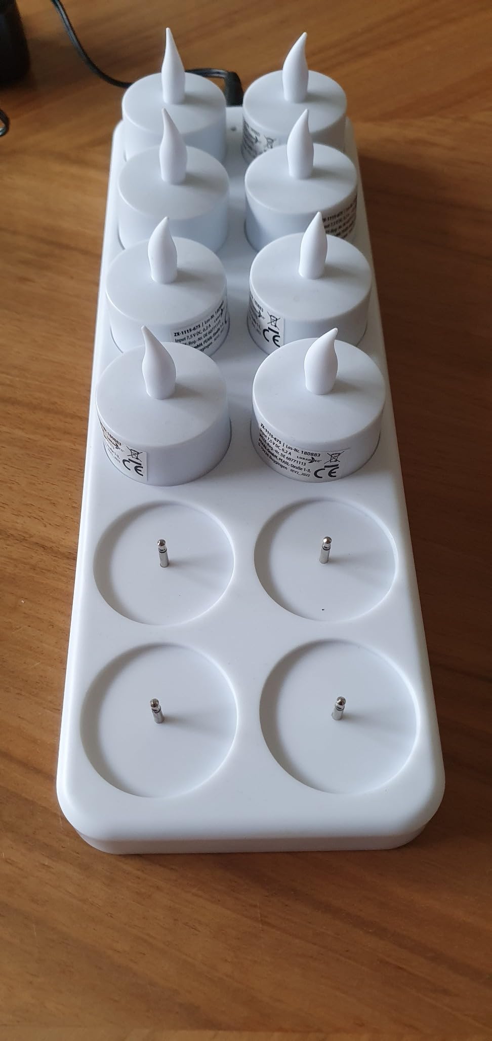 Lunartec Licht-Dekoration LED-Teelichter 12er-Set Akku Glas