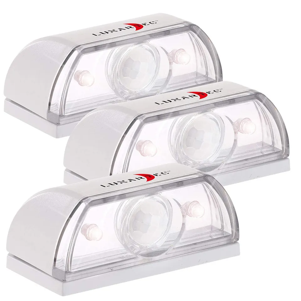 Lunartec Innenbeleuchtung Mini-Treppenleuchte PIR 3er-Set