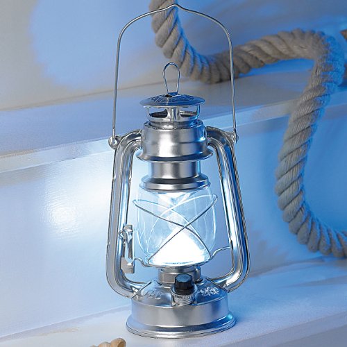 Lunartec LED-Sturmlampe silbern dimmbar 42 lm batteriebetrieben