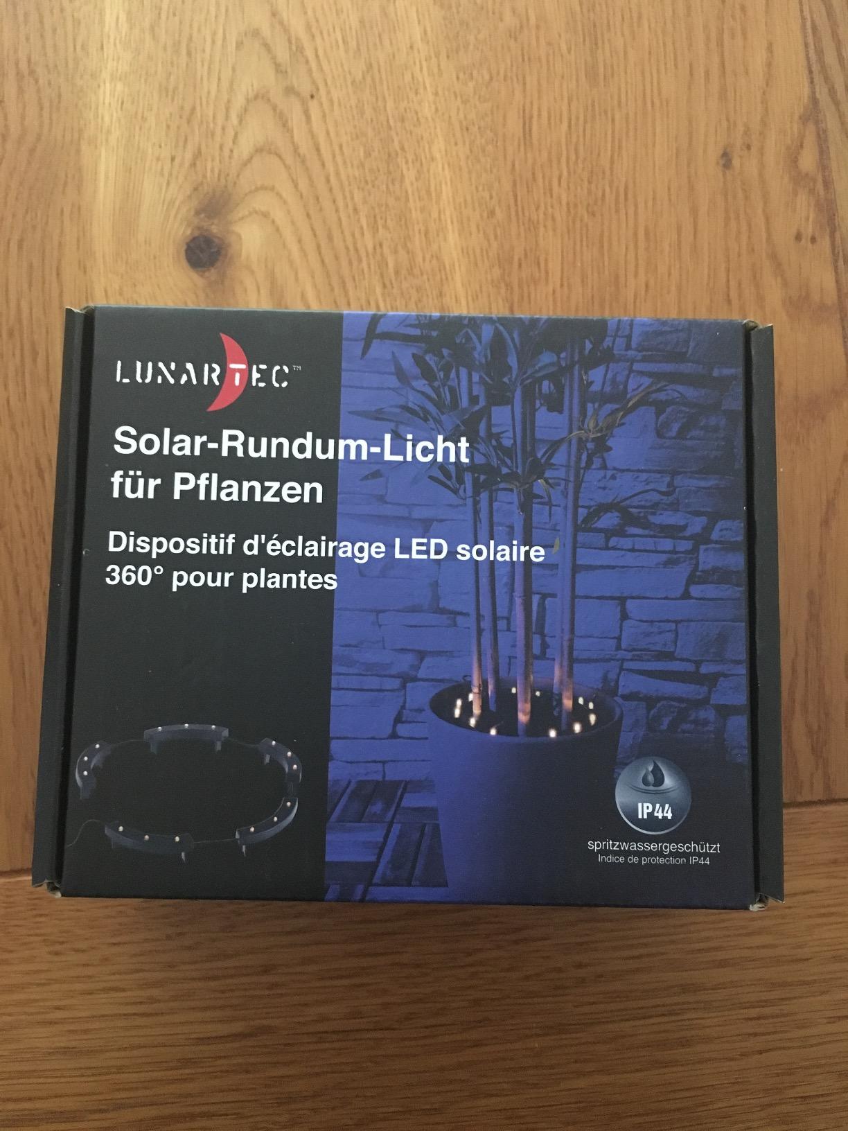 Lunartec Pflanzenstrahler Solar 15 LEDs Dämmerungssensor IP44