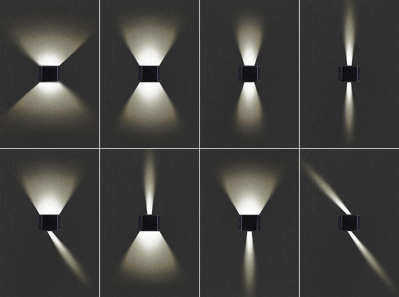 Lunartec Außenbeleuchtung Solar-LED-Wandleuchte warmweiß IP54