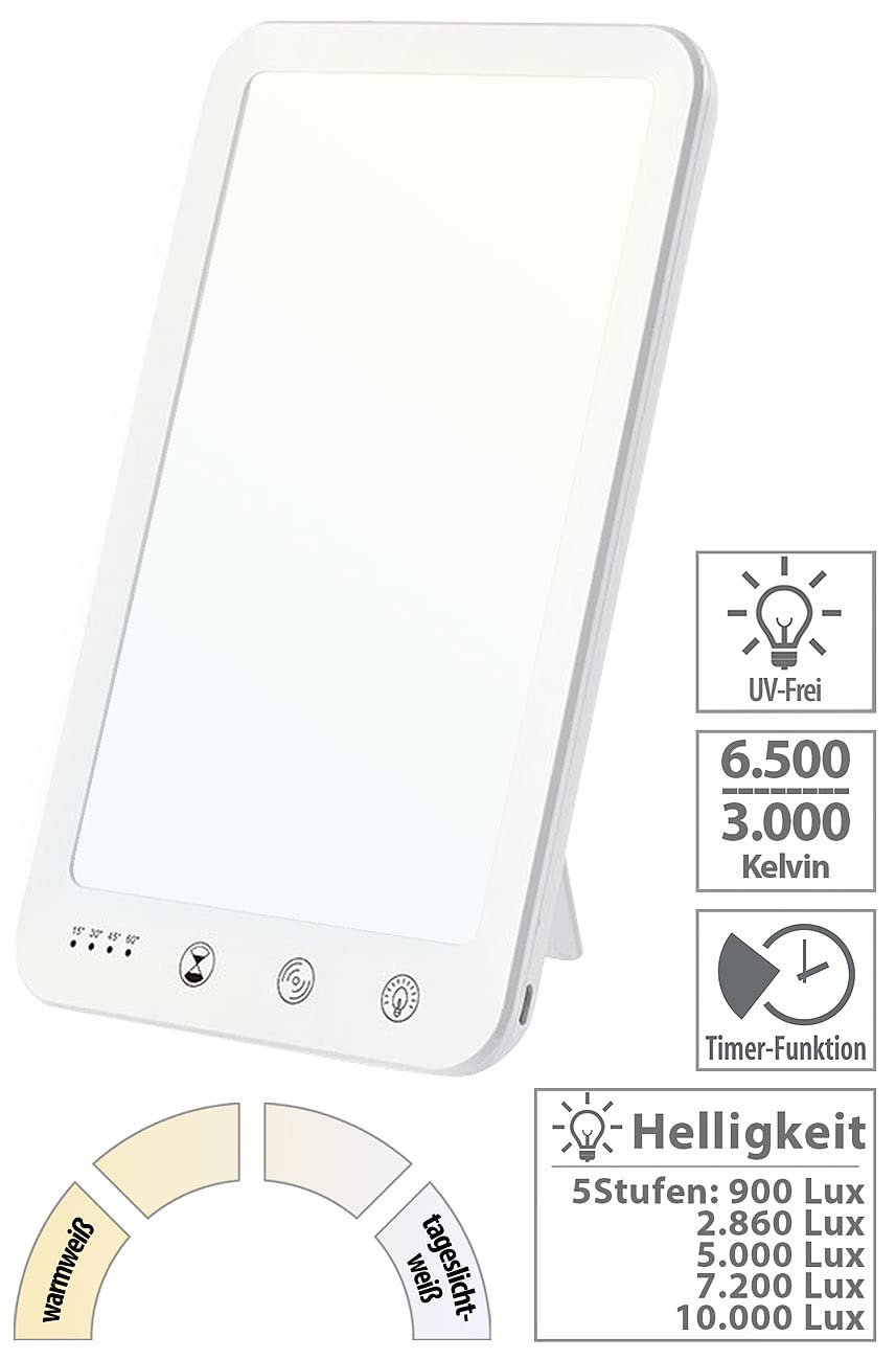 Lunartec Innenbeleuchtung Tageslichtlampe 10000 Lux 2er Set
