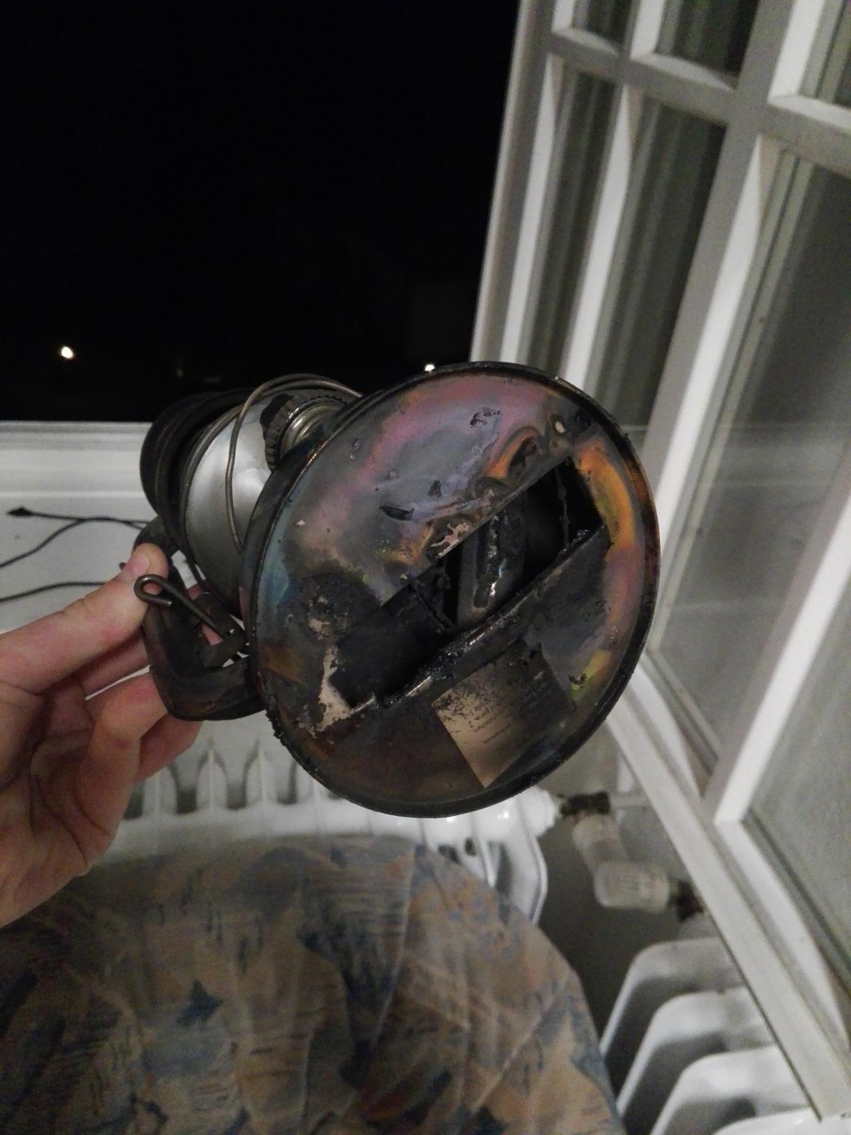 Lunartec Sturmlampe LED-Laterne Akku bronze warmweiß