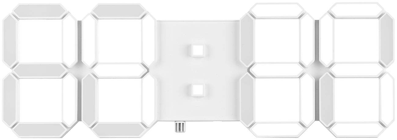 Lunartec LED-Uhren Digital Wanduhr dimmbar 37 cm mit Wecker