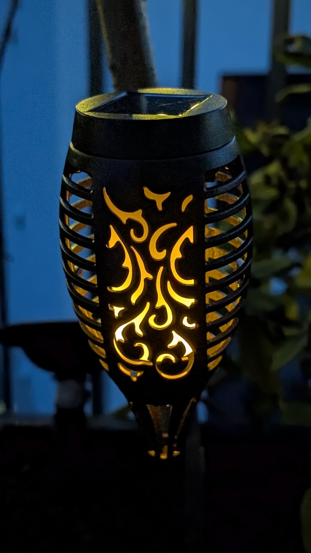 Qedertek Lighting Solarlampen 6 Stück mit Flammeneffekt IP65