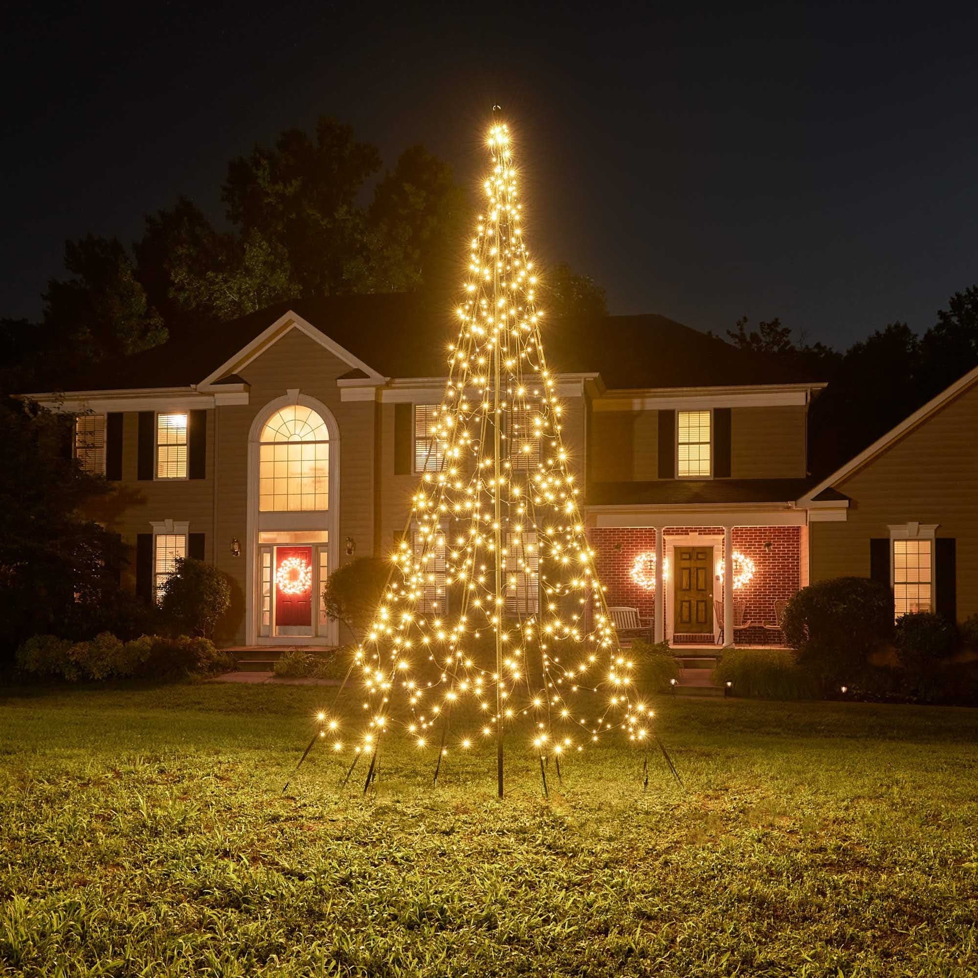 Fairybell Standard 4 m Weihnachtsbaum mit Mast 640 LED Warmweiß