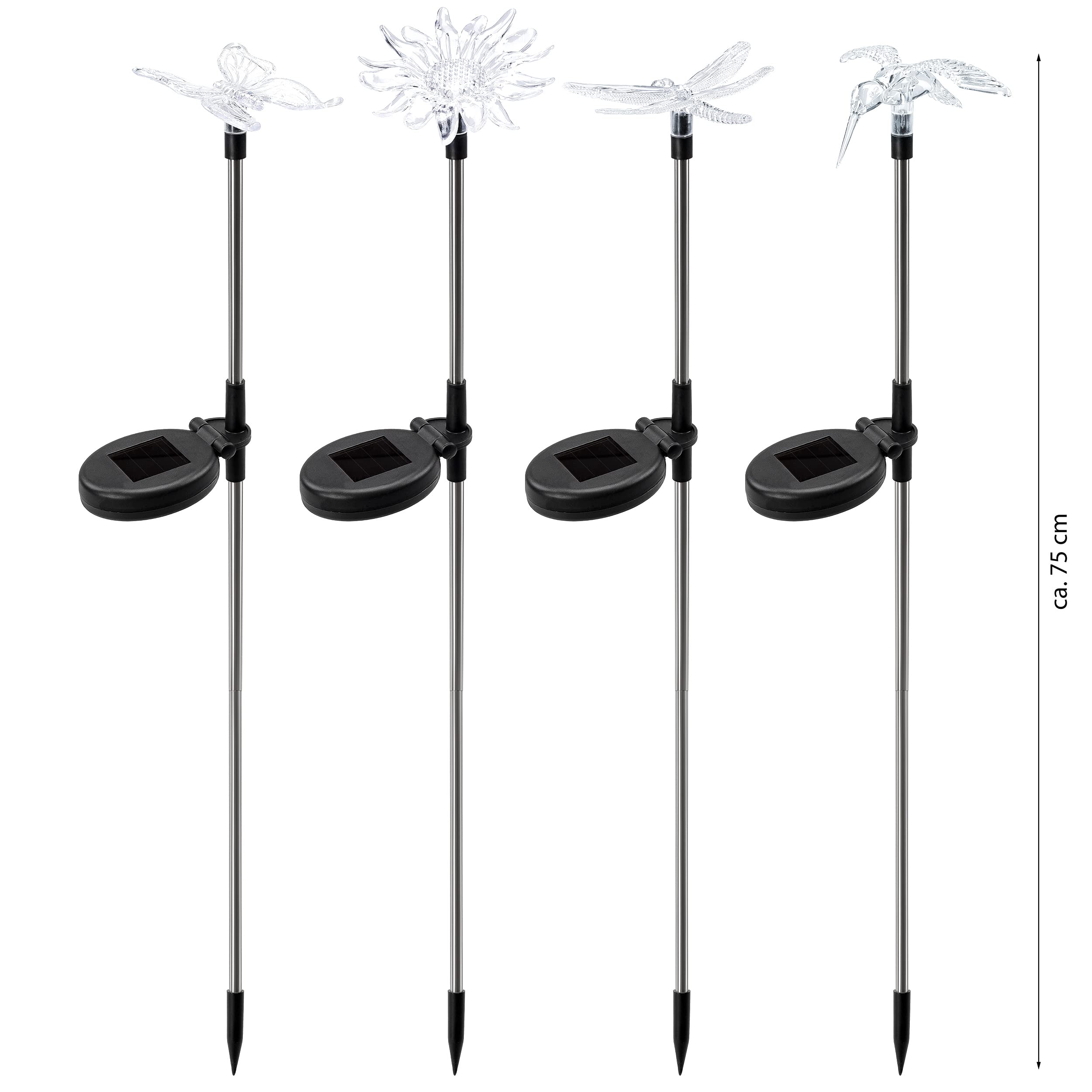 Bonetti Solar Lights Gartenstecker 4er-Set Farbwechsel Tier