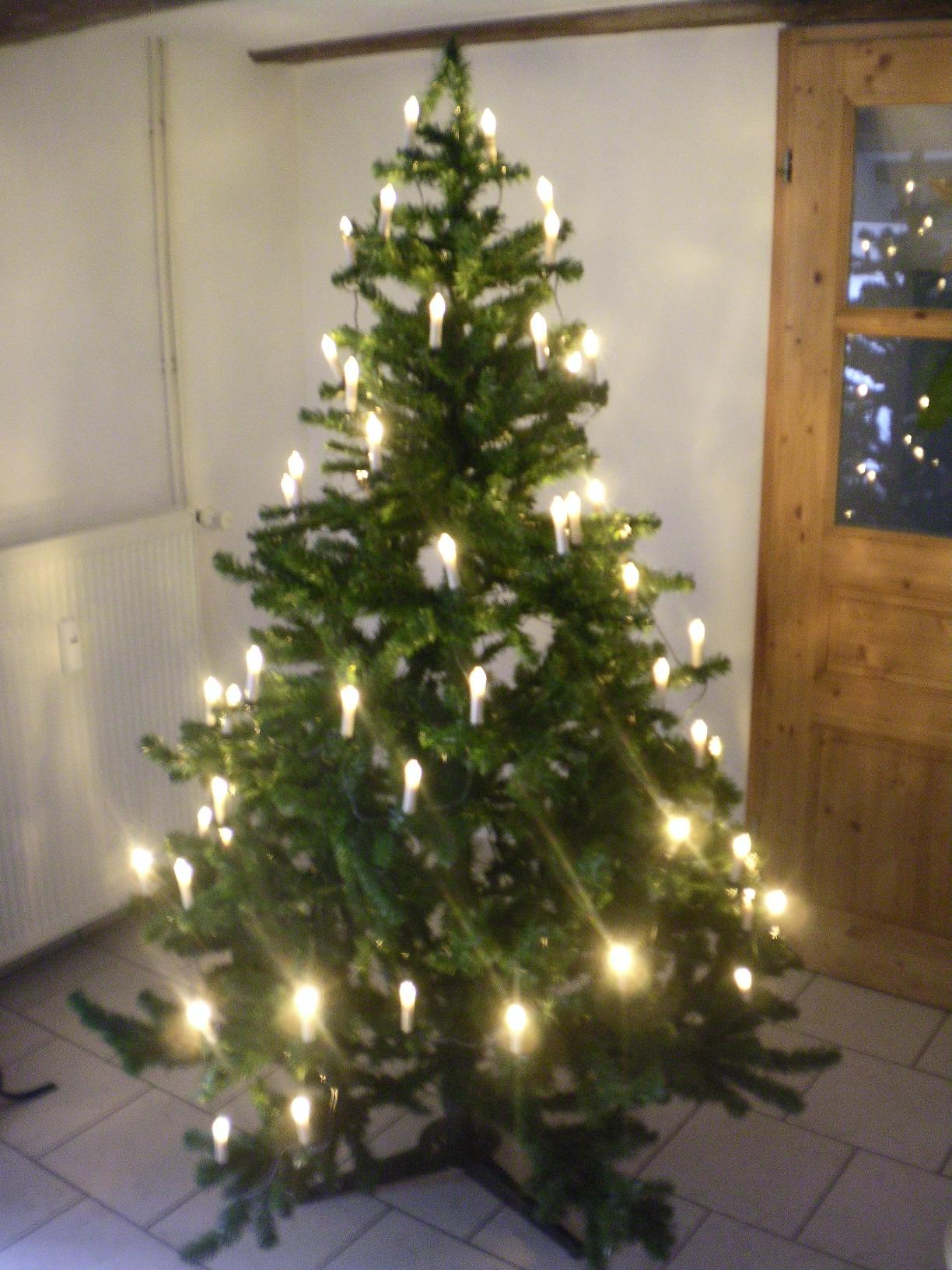 Lunartec LED-Weihnachtsbaum-Lichterkette 20 Kerzen warmweiß