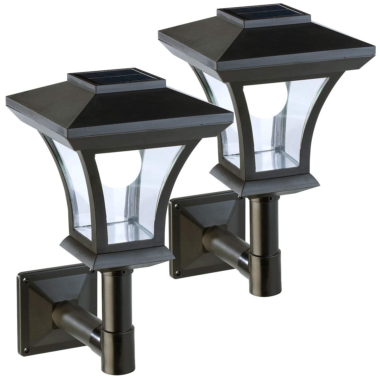 Lunartec WL-345 2er Solar-Wandleuchten 45 Lumen