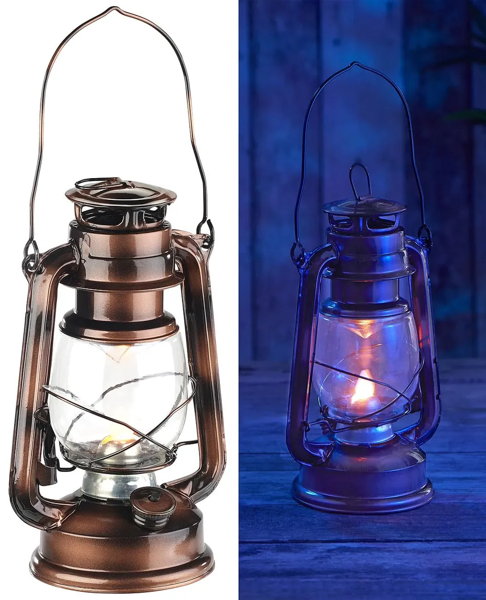 Lunartec Licht-Dekoration Sturmleuchte LED bronze Batterie