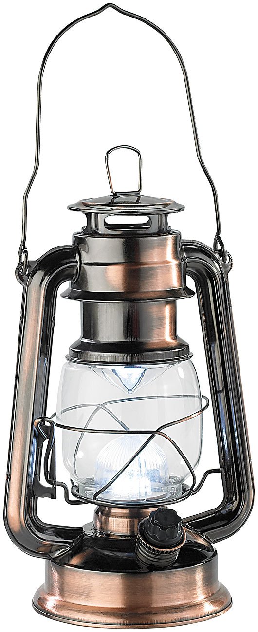 Lunartec LED Sturmlampe Bronze dimmbar batteriebetrieben
