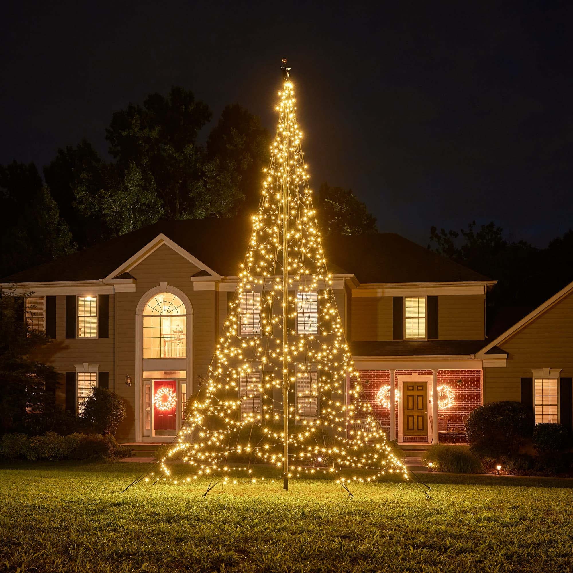 Fairybell Standard Fahnenmastbaum 6 m 1200 LED warmweiß