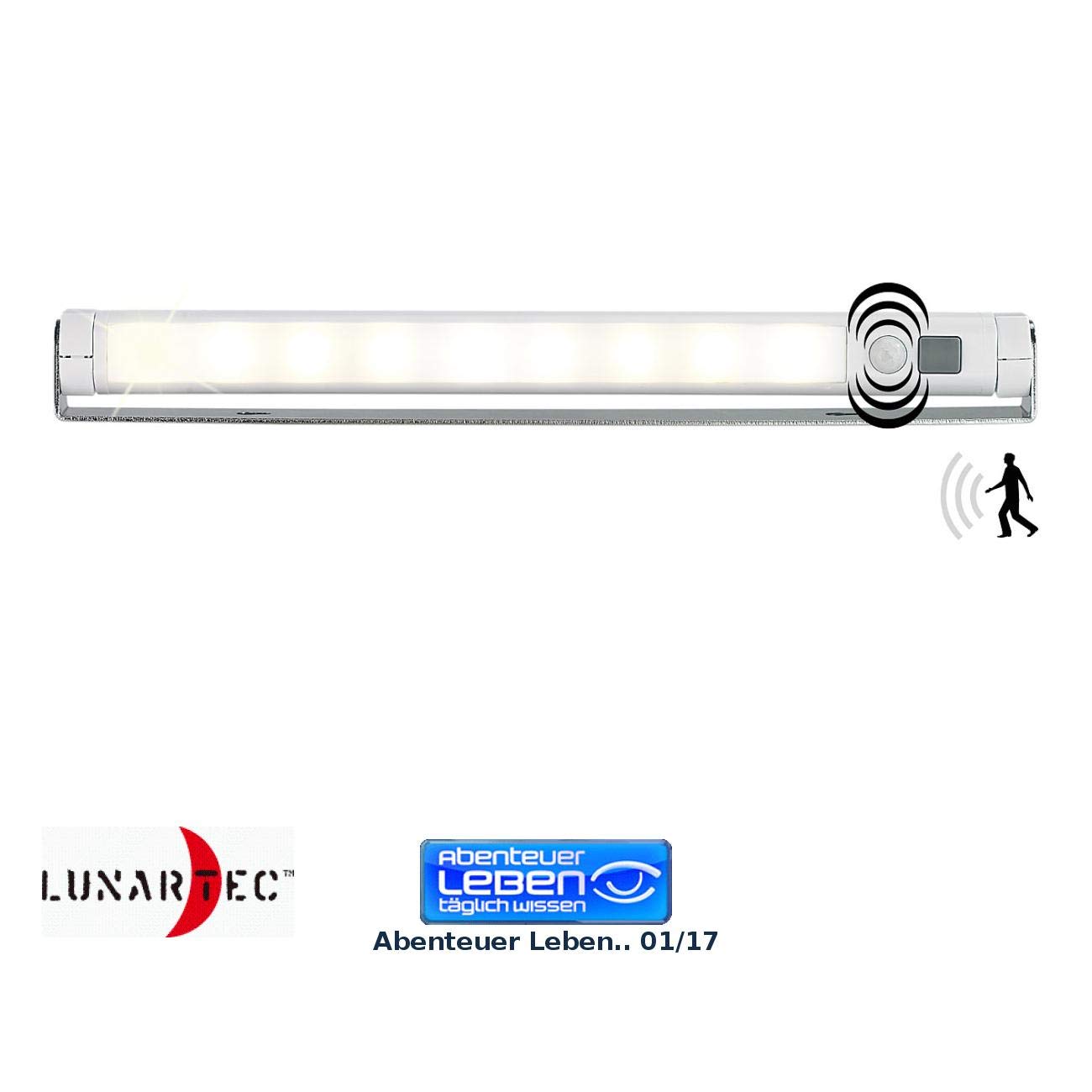 Lunartec Innenbeleuchtung LED-Lichtleiste 9 LEDs warmweiß