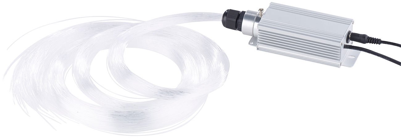 Lunartec Licht-Dekoration Glasfaser LED-Sternenhimmel RGB 100 Fasern
