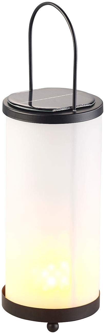 Lunartec Licht-Dekoration Fackel-Laternen 2er-Set 96 LEDs Glas