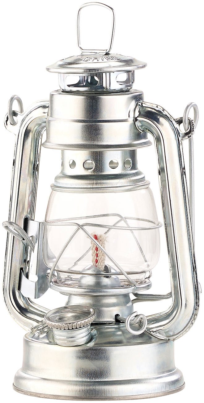 Lunartec Sturmlaterne 2er-Set Petroleum 18,5cm verzinkt