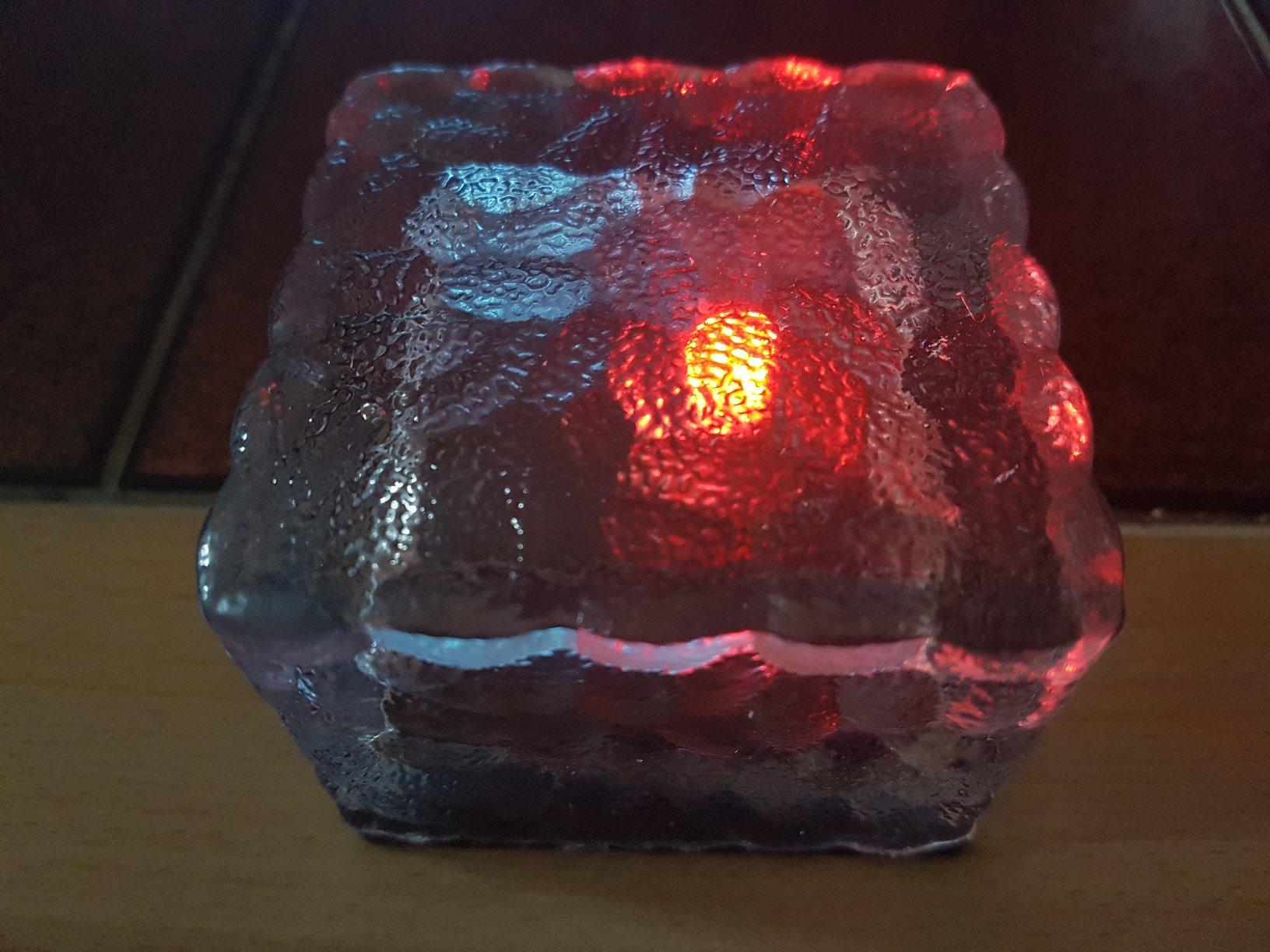 Lunartec Außenbeleuchtung Solar Glasbaustein RGB Leuchte IP44