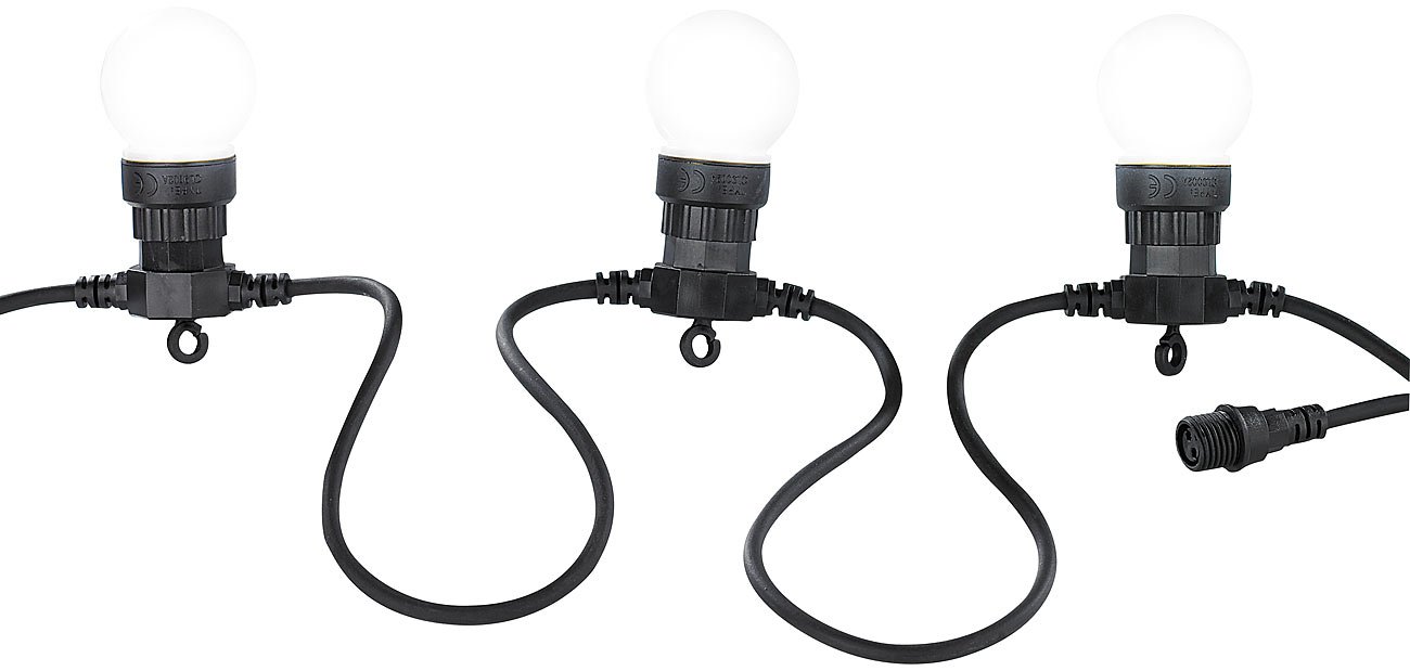 Lunartec Licht-Dekoration Lichterkette 20 LEDs 13 m IP44 außen