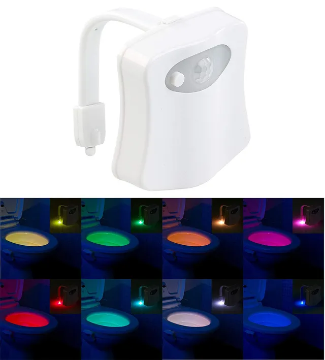 Lunartec WC Licht LED Toilettenlicht mit Bewegungsmelder 16 Farben