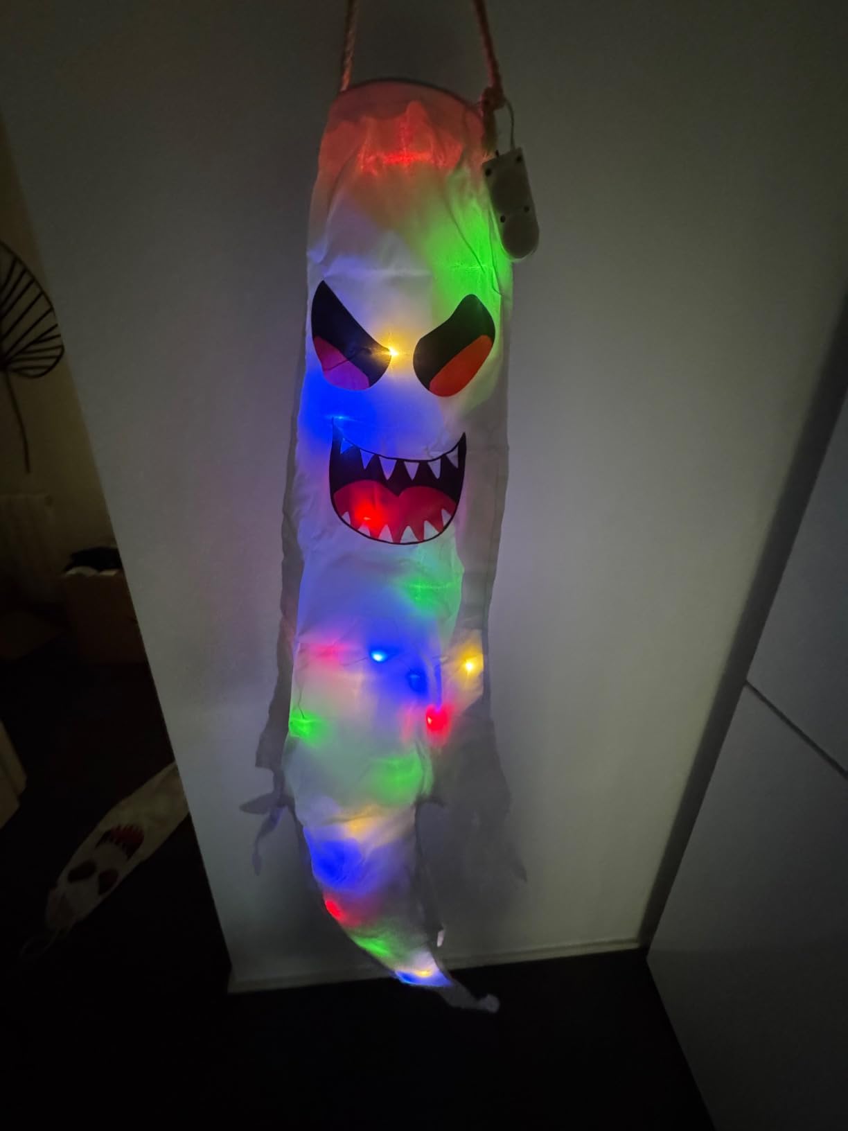 Qedertek Lighting Halloween-Geister Windsack 120cm 2er-Set LED