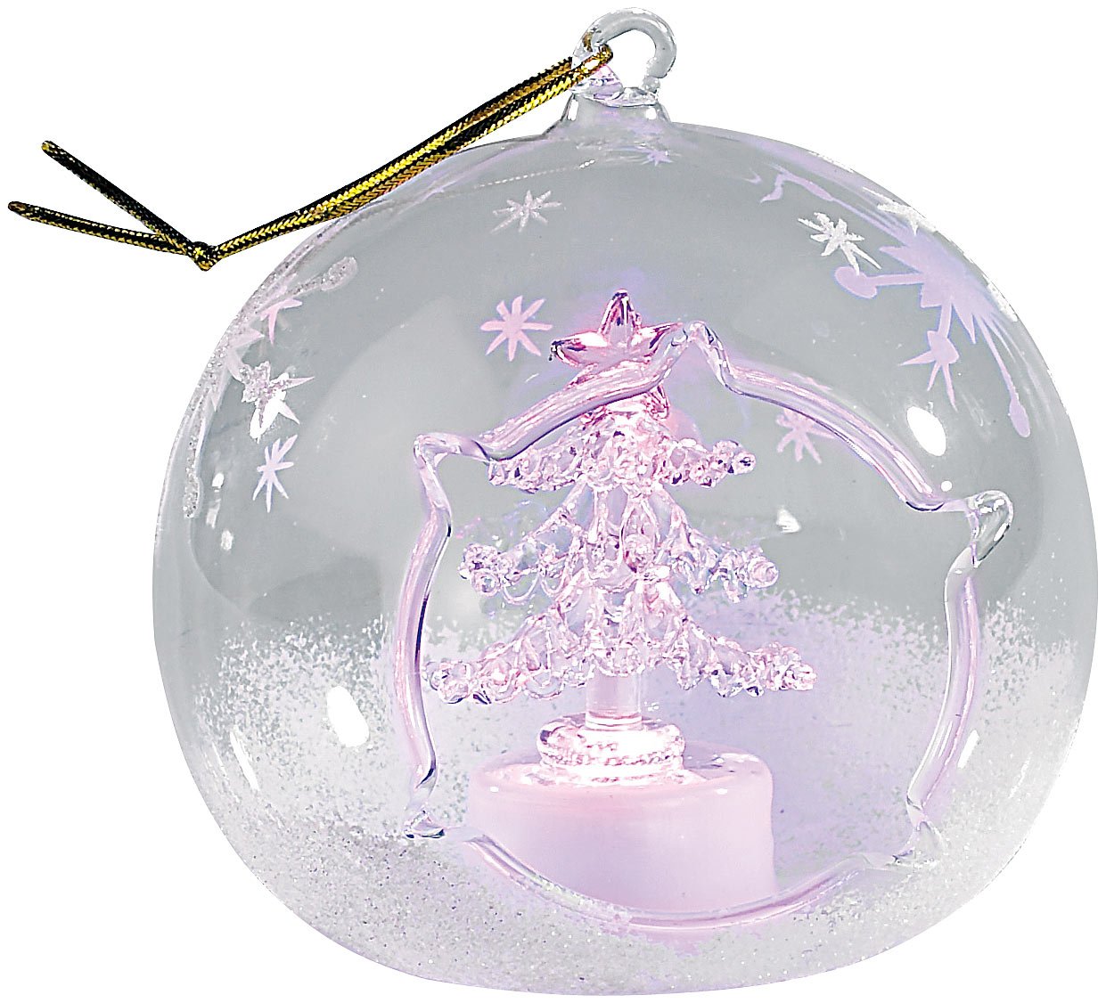 Lunartec Weihnachtskugeln LED-Glas 2er-Set Farbwechsel