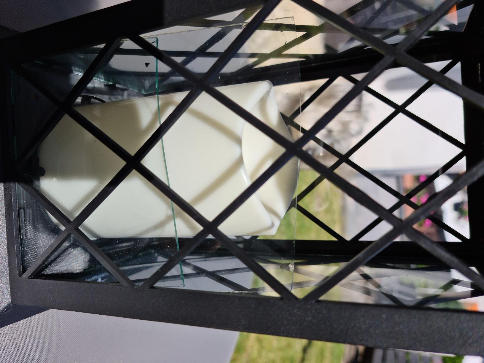 Lunartec Licht-Dekoration Solar-Laterne Flamme schwarz IP44