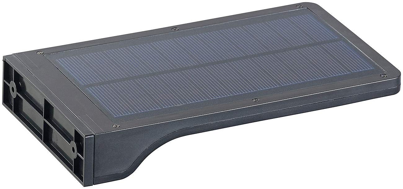 Lunartec Außenbeleuchtung Solar-Wandleuchte WL-122 2er-Set 350 lm