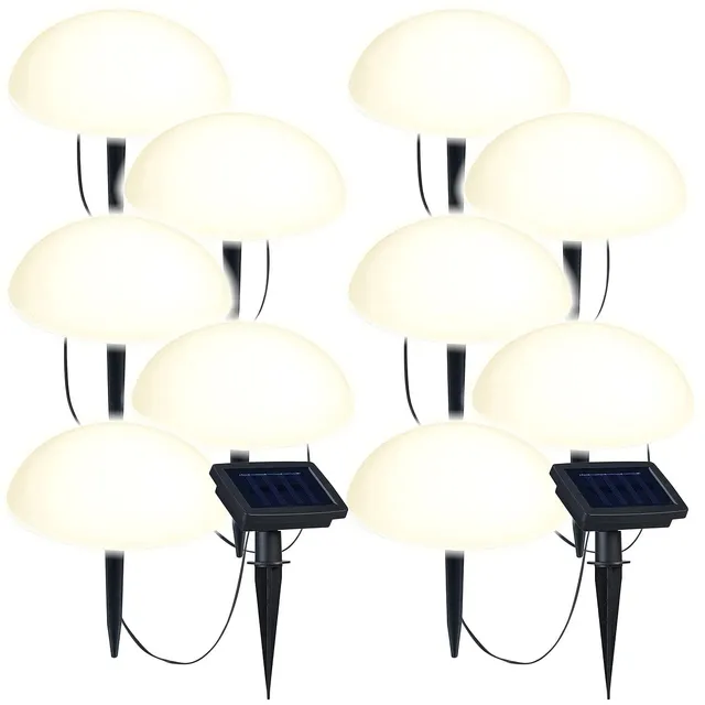 Lunartec Licht-Dekoration Solar-Bodenlichterkette warmweiß 2er-Set