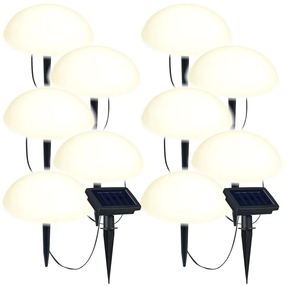 Lunartec Licht-Dekoration Solar-Bodenlichterkette warmweiß 2er-Set