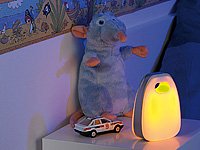 Lunartec Innenbeleuchtung Akku-Tischlampe warmweiß mit Griff