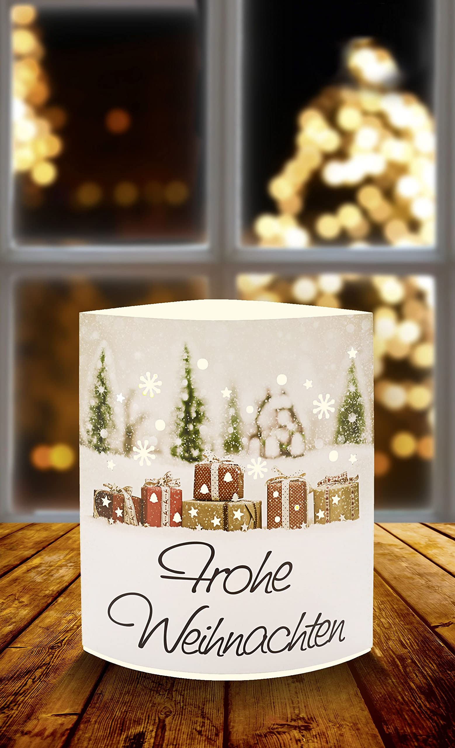 Bonetti LED Lichterketten Motiv-Leuchte Frohe Weihnachten Timer