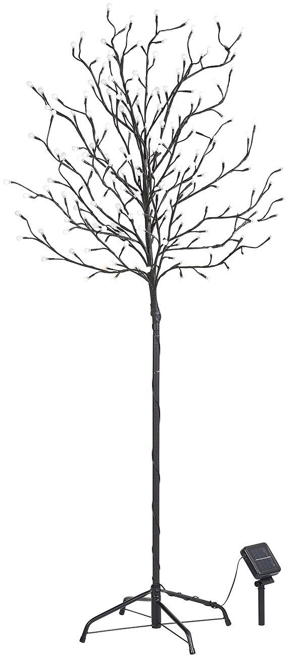 Lunartec Licht-Dekoration Solar-Lichterbaum 150cm 200 LEDs