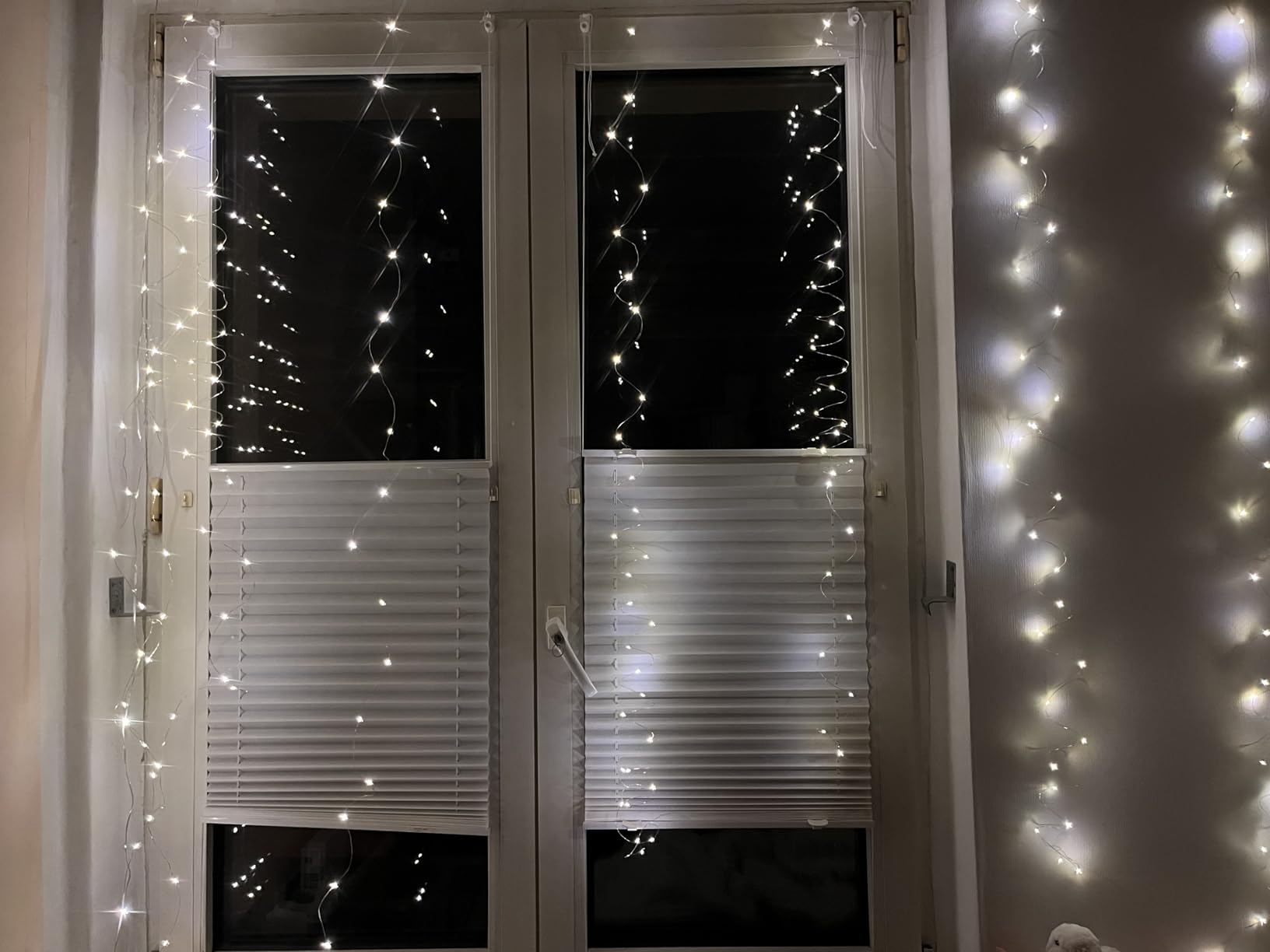 WEARXI Lichterketten Lichtvorhang 300 LED 3x3m warmweiß