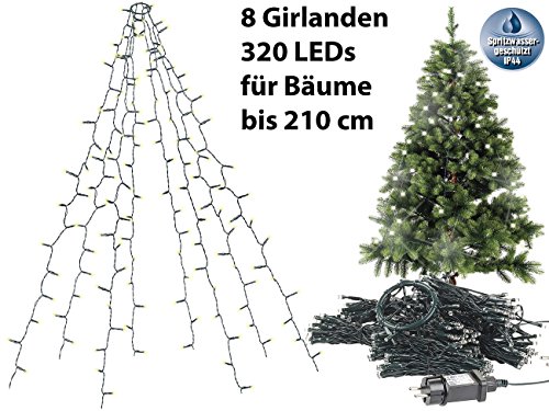 Lunartec Licht-Dekoration Überwurf-Lichterkette 320 LED warmweiß