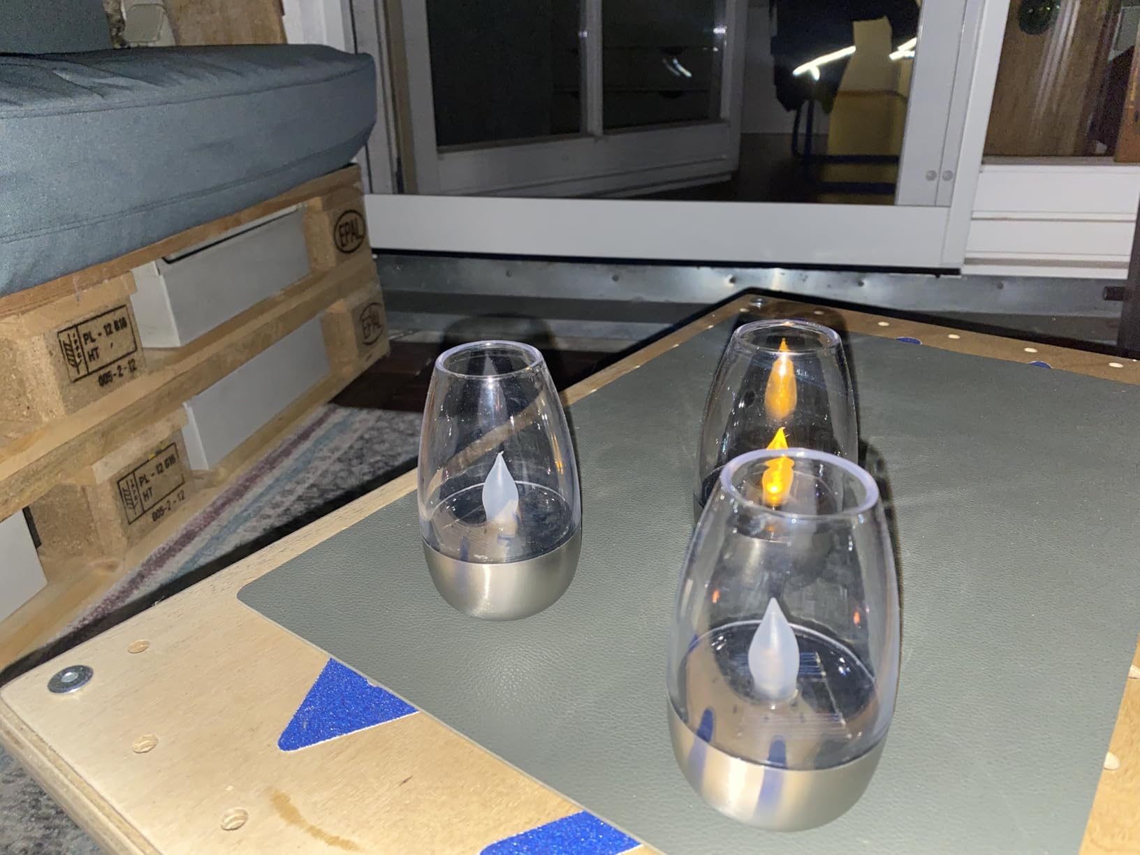 Lunartec Luna 3er Solar-Windlichter warmweiß Glas
