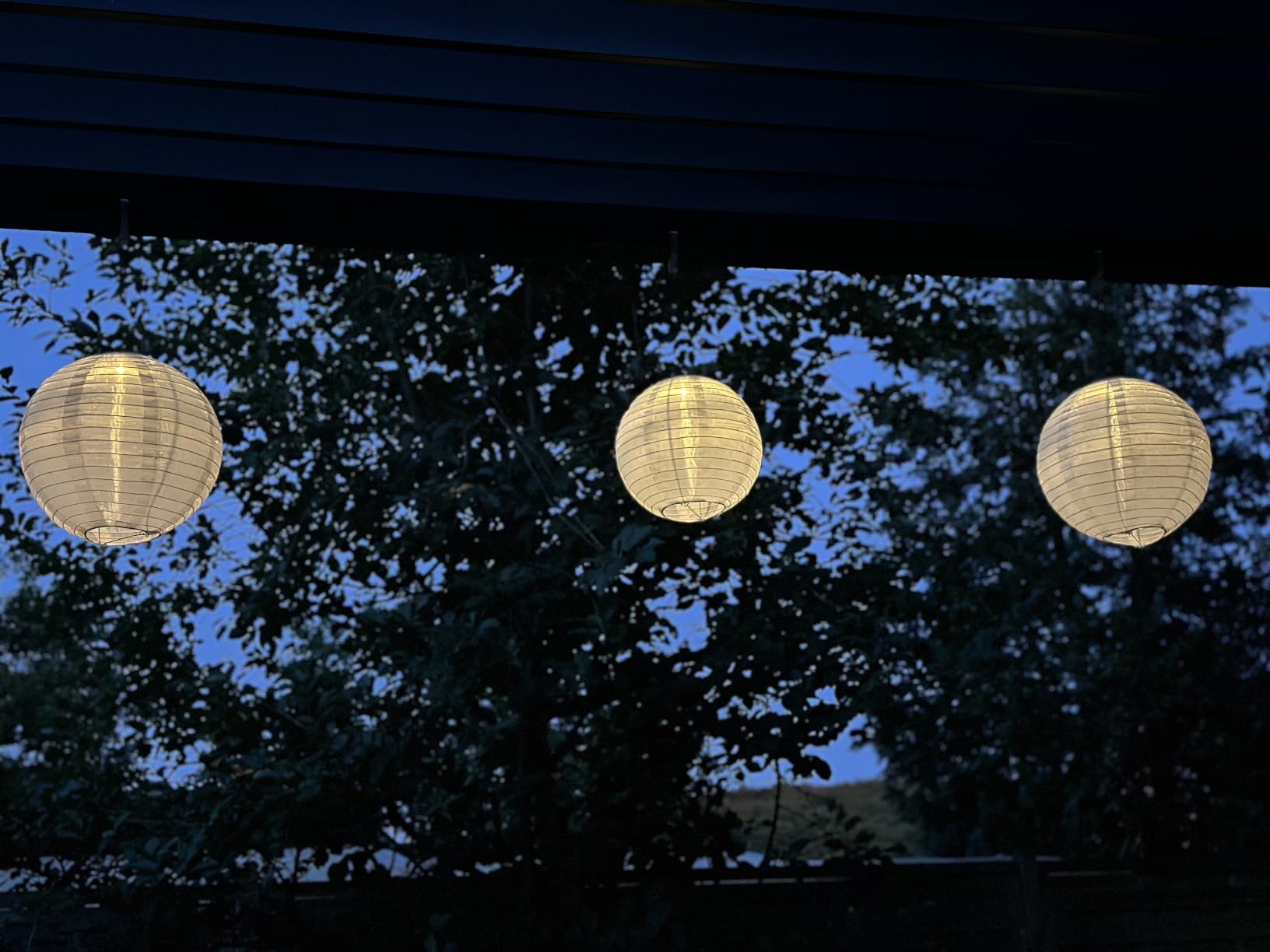 Qedertek Lighting Solarlampions 30cm warmweiß 2 Stück