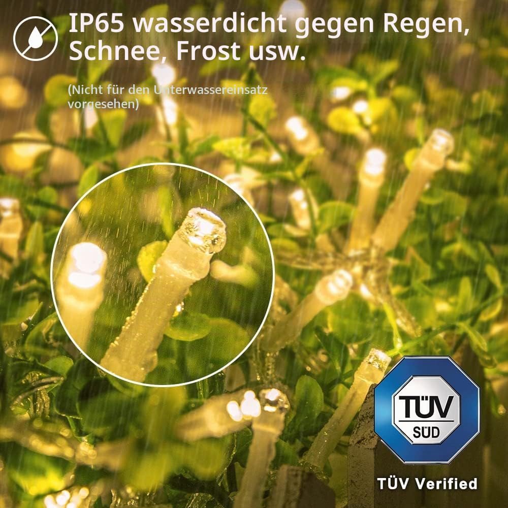 Koopower Battery Fairy Lights Lichterkette 11 m warmweiß