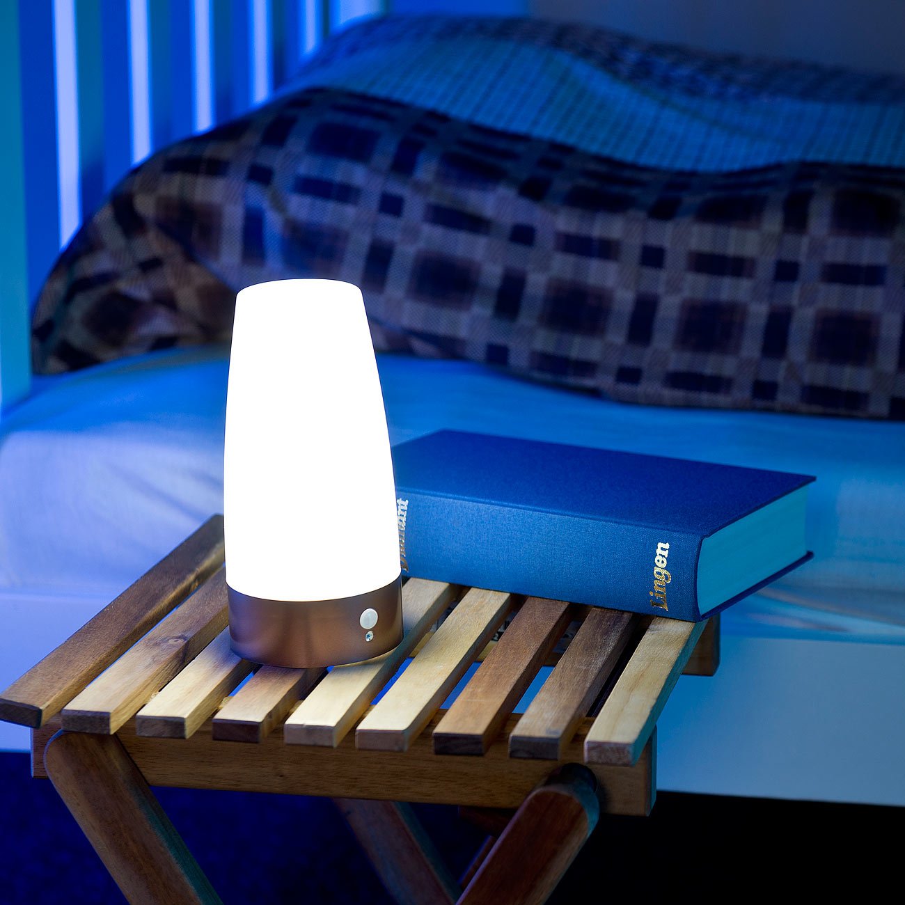 Lunartec LED-Tischlampen 2er-Set mit Bewegungsmelder warmweiß