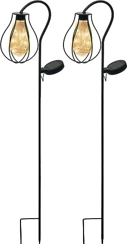 Bonetti Solar Lights Retro Gartenstecker warmweiß 2er Pack