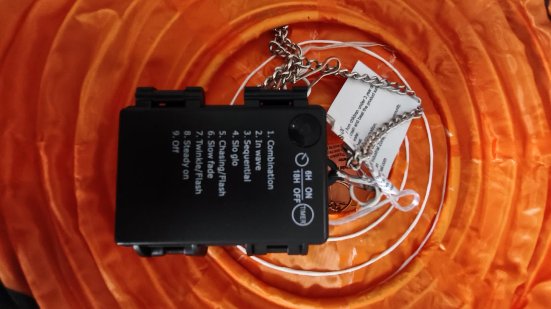 Qedertek Lighting Halloween Laterne Lila 40 LED Batterie Timer